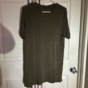 Brandy Melville shirt dress juniors one size in olive green